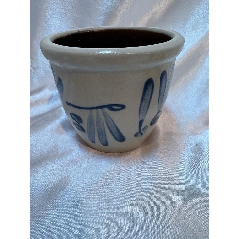 Signed Beaumont Brothers Pottery Salt Glazed Stoneware Crock Pot